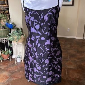 Purple and black cocktail dress